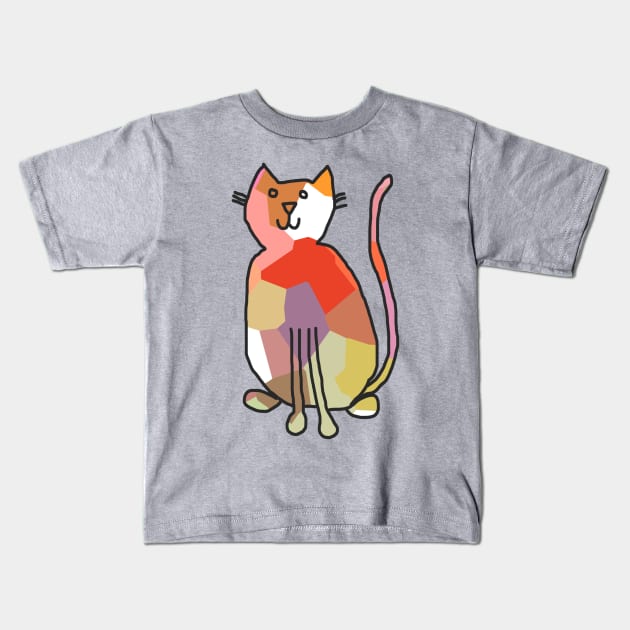 Rose Crystal Cat Kids T-Shirt by ellenhenryart